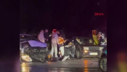 AMASYA'DA ZİNCİRLEME KAZA; KARI- KOCA ÖLDÜ, 8 YARALI