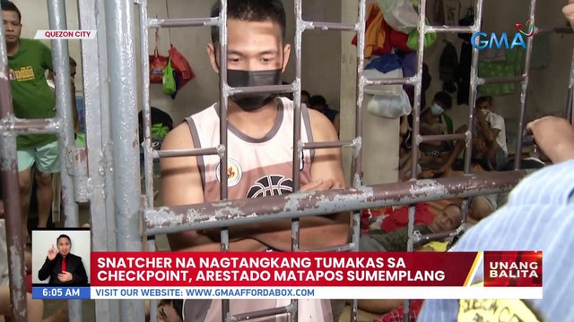 Snatcher na nagtangkang tumakas sa checkpoint, arestado matapos sumemplang | UB