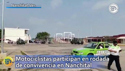 Motociclistas participan en rodada de convivencia en Nanchital