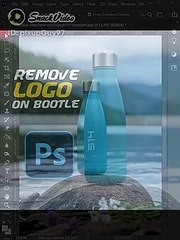 Remove Logo on bottle Adobe Photoshop