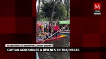 Jóvenes son agredidos en trajinera de Xochimilco