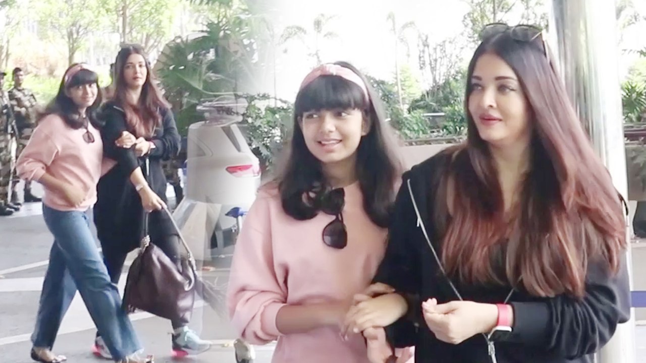 Aishwarya Rai & Daughter Aaradhya Seen In Jolly...
