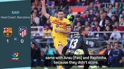 Xavi not worried about Lewandowski's goal-drought