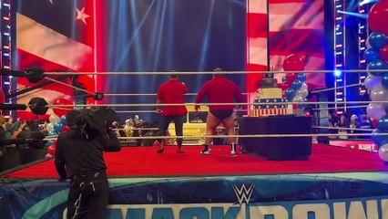Kurt Angle, Gable Steveson spray Alpha Academy with Milk Truck!!