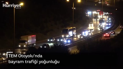 TEM Otoyolu'nun Kocaeli geçişine bayram trafiği yoğunluğu