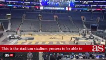 The stadium change at Crypto.com Arena between Lakers and Clippers