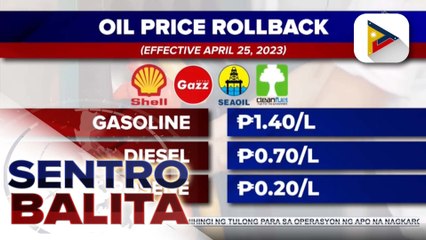 Higit P1 bawas-presyo sa gasolina, ipatutupad bukas