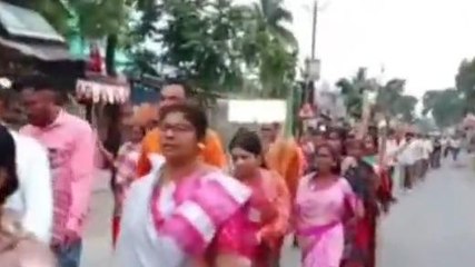 বিজেপির নেতা-কর্মীদের স্লোগানে মুখরিত হল রাজপথ, আওয়াজ উঠল দোষীদের শাস্তি প্রদানের,