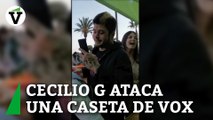 El trapero Cecilio G ataca la caseta de Vox en Lloret: 