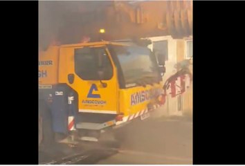 Crane fire closes A605 in Whittlesey