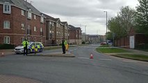 The scene of a major incident in near the University of Northampton