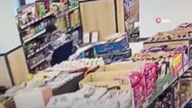 Market hırsızı önce kameraya ardından polise yakalandı