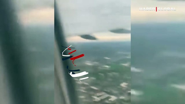 Havada büyük panik: Motoru yanan uçakta dehşet anları!