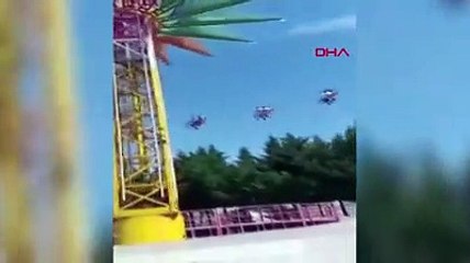 Lunaparkta faciadan dönülen anlar kamerada