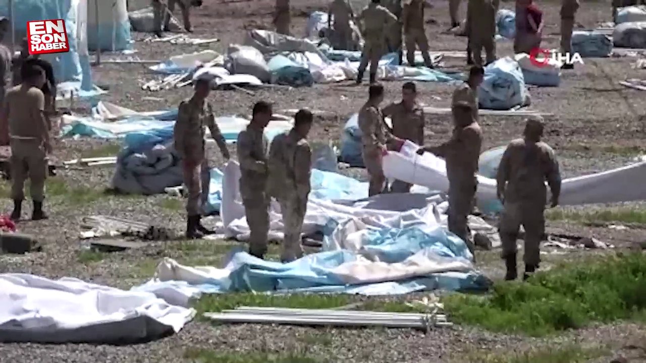 Diyarbakır’daki çadır kentin bir kısmı kaldırıldı