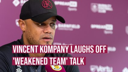 Vincent Kompany laughs off 'weakened team' talk