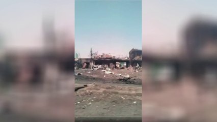 صور تظهر حجم الدمار في السوق المركزي بحري في #الخرطوم   #العربية #السودان