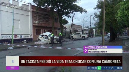 Accidente fatal: Un taxista murió en un choque en Marcos Paz y San Miguel