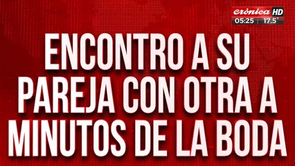 Encontró a su pareja con otra... ¡a minutos de la boda!