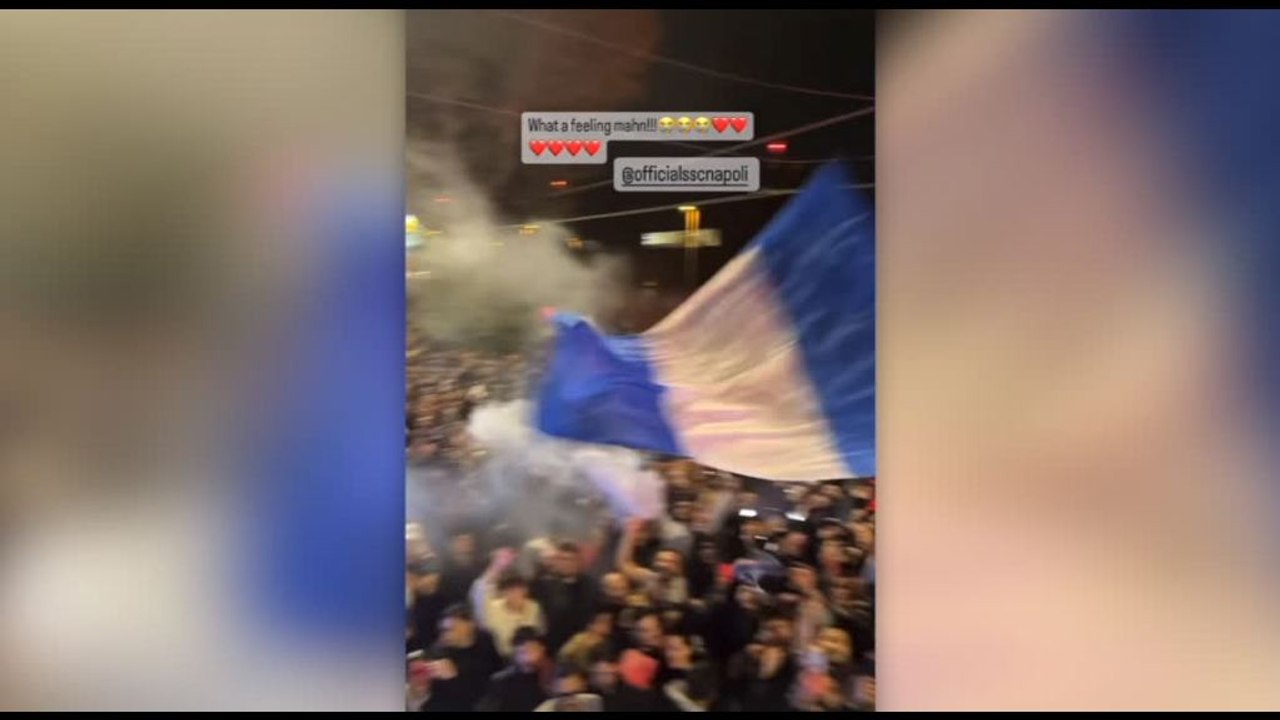 Notte di festa a Napoli dopo la vittoria contro la Juve
