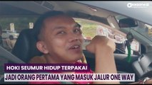 Jadi Orang Pertama yang Masuk Jalur One Way, Pemudik: Hoki Seumur Hidup Terpakai