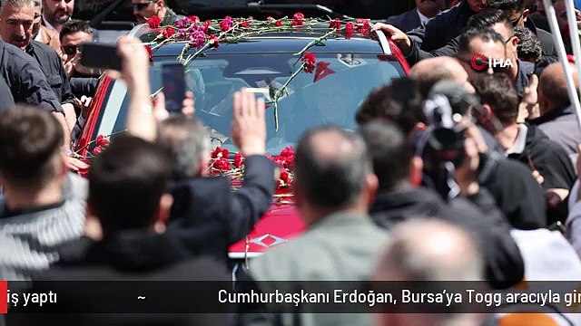 Cumhurbaşkanı Erdoğan, Bursa'ya Togg aracıyla giriş yaptı