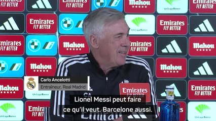 Real Madrid - Ancelotti sur un retour de Messi au Barça : "Il peut faire ce qu'il veut"