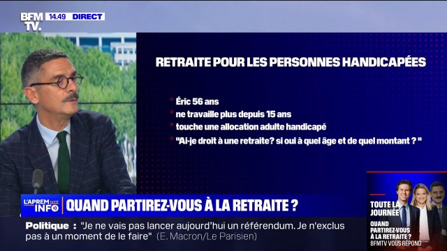 J'ai 56 ans, je ne travaille plus depuis 15 ans et je suis handicapé, ai-je droit à une retraite? BFMTV répond à vos questions sur les retraites