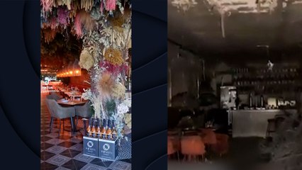 El antes y el después del restaurante de Manuel Becerra que se incendió
