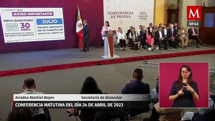 Скачать видео: Tarjetas BBVA y Banamex ya no servirán para recibir apoyos, informa secretaria del Bienestar