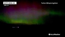 Northern lights dance across the night sky