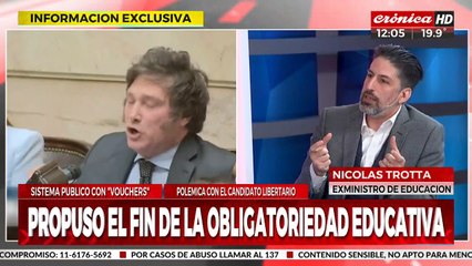 Nicolás Trotta: "El déficit educacional no se soluciona con ideas locas"