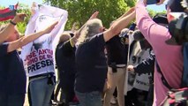 Un grupo de falangistas se enfrenta a la Policía Nacional en el cementerio de San Isidro