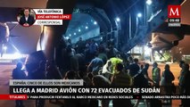 Llega a Madrid avión con 72 evacuados de Sudán, 5 son mexicanos