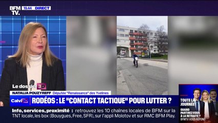 Contact tactique contre les rodéos: "Ce n'est pas dans l'intérêt de qui que ce soit d'avoir des blessés suite à un tamponnage" estime Natalia Pouzyreff (Renaissance)