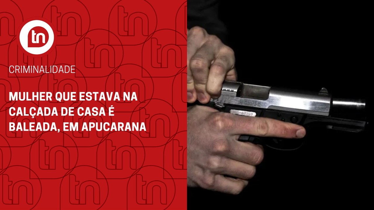Mulher que estava na calçada de casa é baleada, em Apucarana