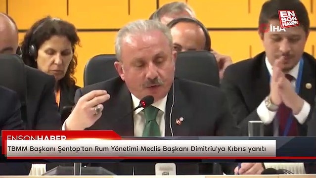 TBMM Başkanı Şentop'tan Rum Yönetimi Meclis Başkanı Dimitriu'ya Kıbrıs yanıtı