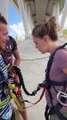 Couple Displays Strong Emotions Before Large Bungee Jump