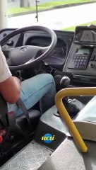 Ônibus viaja com carcaça da coluna de direção quebrada em BH