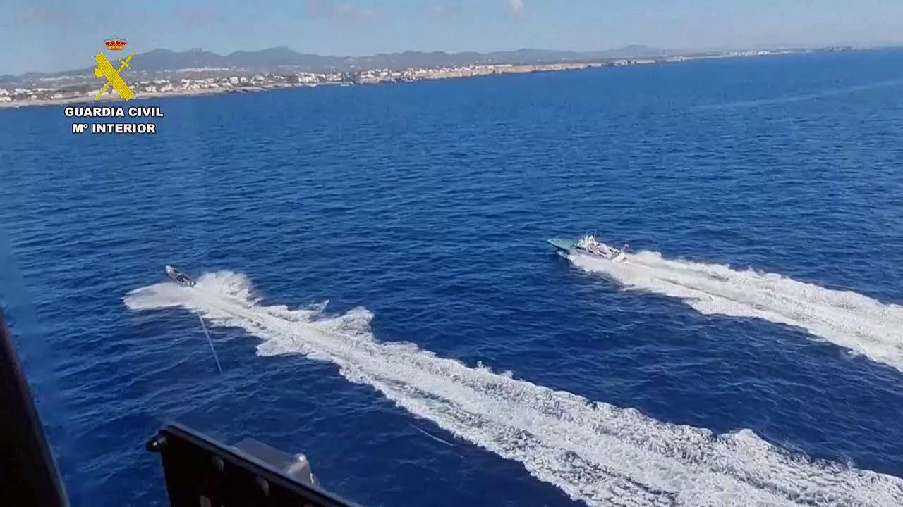 Perseguição na costa da ilha de Mallorca