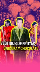 Vestidos de frutas, verdura y chocolate