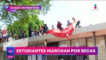 Marchan estudiantes de la UNAM para exigir transparencia del uso de recursos