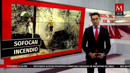 En Michoacán, autoridades realizan acciones para combatir un incendio
