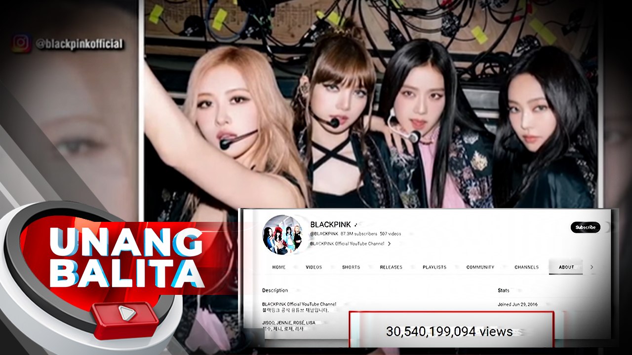 Blackpink na may mahigit 30-billion views sa Yo...