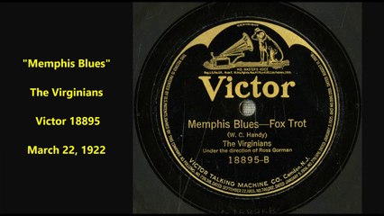 The Virginians - Memphis Blues (1922)