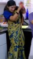 Navel show Hot Aunty  in saree