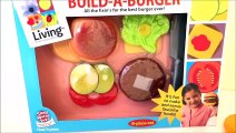 Build a burger Toy Food Hamburger Velcro Cooking Playset