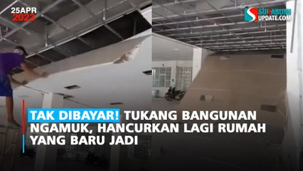 Tak Dibayar! Tukang Bangunan Ngamuk, Hancurkan Lagi Rumah yang Baru Jadi