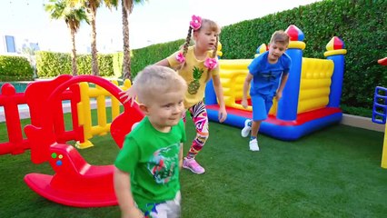 Diana and Roma Funny Kids Stories with brother Oliver