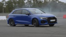 Audi RS 3 Sportback performance edition in Nogaro Blue Drift